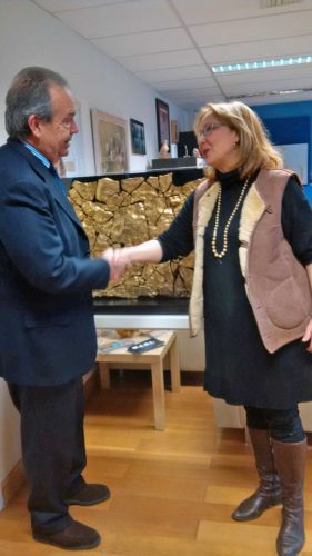 Il presidente della Fondazione Vulci con la direttrice del museo Polixeni Adam Veleni 