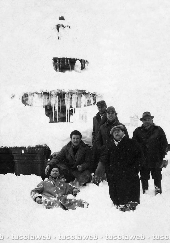 Francesco Pastori e Fausto Menghini al nevone del '56