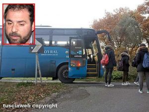 Bus Cotral rotto - Nel riquadro Carlo Graziani