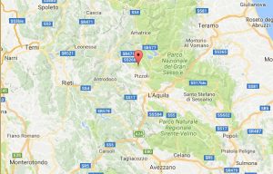 Terremoto - L'epicentro della scossa delle 14,33 di magnitudo 5,1