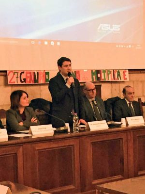 Alessandro Mazzoli (Pd) all'incontro di Semi di pace a Tarquinia