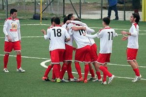 Sport - Calcio - Monterosi - L'esultanza dei biancorossi