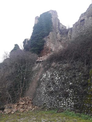 Celleno - Castello Orsini - Il crollo del Muro 
