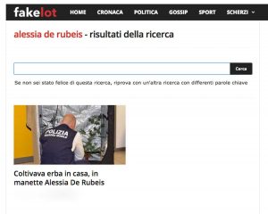 La notizia falsa su Alessia De Rubeis