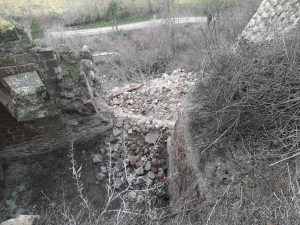 Celleno - Castello Orsini - Il crollo del Muro