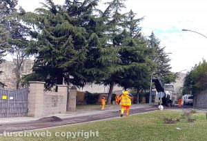 Viterbo - Lavori in via Vico Squarano