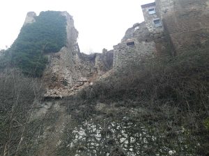 Celleno - Castello Orsini - Il crollo del Muro