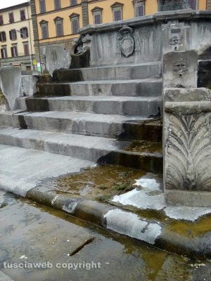 Viterbo - Melma nella fontana di piazza della Rocca