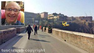 Civita Castellana - Ponte Clementino - Nel riquadro Giuliano Magrini