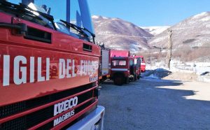 Vigili del fuoco nelle zone del terremoto
