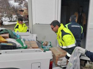 Protezione civile di Viterbo ad Accumoli