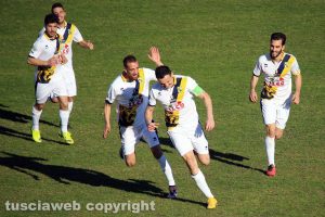 Sport - Calcio - Viterbese - L'esultanza di Emilio Dierna