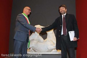 Tarquinia - Il sindaco Mauro Mazzola e il ministro Dario Franceschini