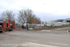Viterbo - L'intervento dei vigili del fuoco al Poggino 