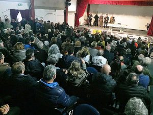 La manifestazione pubblica contro l'autostrada a Orbetello