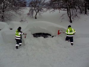 L'Asvom in azione per l'emergenza neve nelle zone terremotate