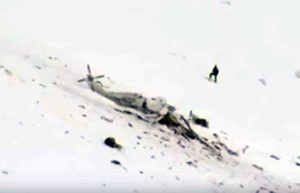 L'elicottero precipitato a Campo Felice