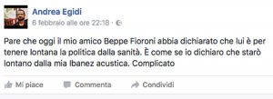 Il post di Andrea Egidi