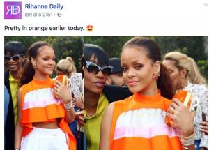 Il post con Rihanna e la borsa di Benedetta Bruzziches