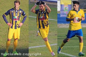 Sport - Calcio - Viterbese - Da sinistra: Invernizzi, Bernardo e Ansini