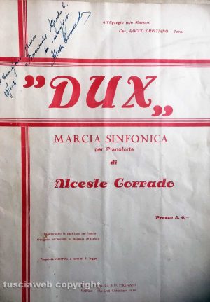 Spartiti del musicista di Bagnaia Alceste Corrado
