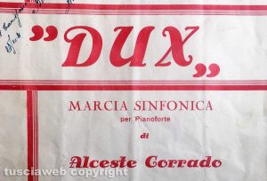 Lo spartito di Dux del musicista di Bagnaia Alceste Corrado