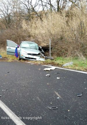 Montefiascone - L'incidente sulla Cassia nord 