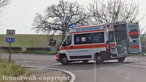 Civita Castellana - Lo scontro tra moto al chilometro 51 della Flaminia