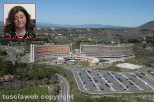 Viterbo - L'ospedale di Belcolle - Nel riquadro Tiziana Riscaldati
