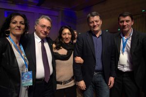 Daniela Manzi (Uil Tucs Viterbo), Alberto Civica, Elvira Fatiganti (segretario generale Uil Tucs Viterbo), Pierpaolo Bombardieri (segretario organizzativo Uil), Giancarlo Turchetti