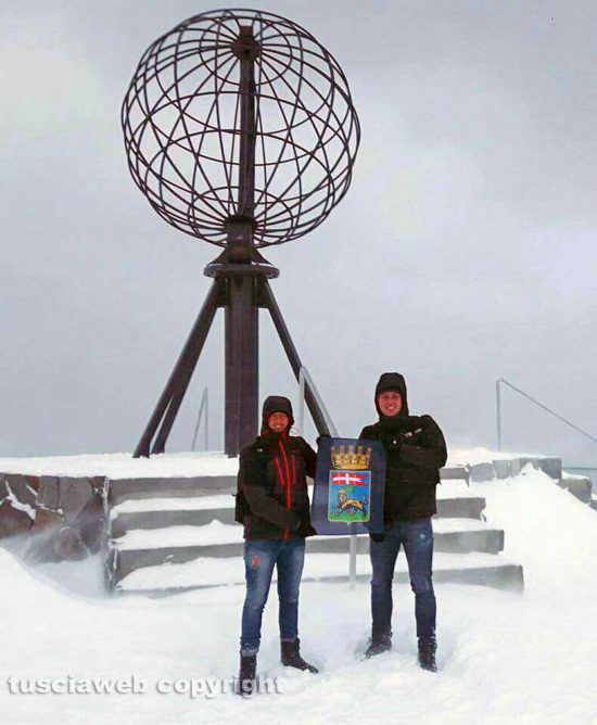 I viterbesi Fabrizio e Matteo a Capo Nord