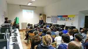 Un incontro della polstrada nelle scuole della Tuscia