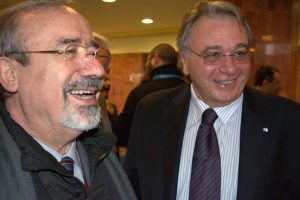 Il segretario generale Uil Carmelo Barbagallo e il segretario Uil Roma e Lazio Alberto Civica