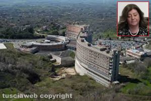 Viterbo - L'ospedale di Belcolle - Nel riquadro Tiziana Riscaldati