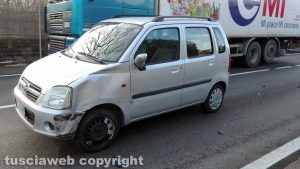 Monte Romano - L'incidente in via Aurelia