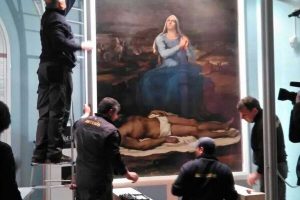 Viterbo - La Pietà di Sebastiano del Piombo in partenza per Roma
