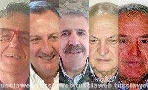 Pietro Boscaglia, Francesco Mariottini, Roberto Antonelli, Enzo Gasperoni e Sabino Sabbini