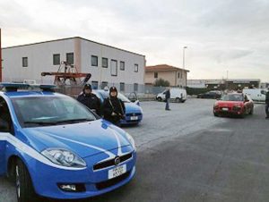 La polizia a Tarquinia