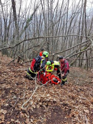 Rieti - L'intervento del soccorso alpino e speleologico