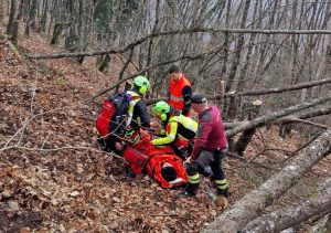 Un intervento del soccorso alpino