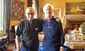 Il compositore Alessandro Alessandroni con Ennio Morricone
