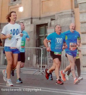 Il presidente della Viterbo Runners Pino Tenti in una delle sue imprese
