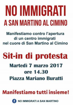 Viterbo - Il volantino della manifestazione che circola su internet