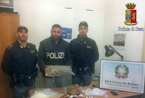 Roma - Polizia - La droga sequestrata