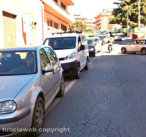 Viterbo - Via Sabotino bloccata
