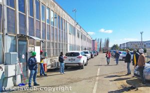 Viterbo - Migranti - La visita al campo all'ex Fiera