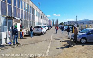 Viterbo - Migranti - La visita al campo all'ex Fiera