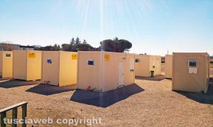 Viterbo - Migranti - La visita al campo all'ex Fiera