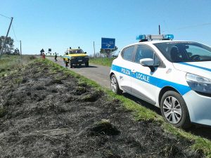 Tarquinia - Incendio sulla Litoranea