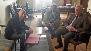 L'incontro tra il rettore Ruggieri, il sindaco Michelini e l'assessore Delli Iaconi